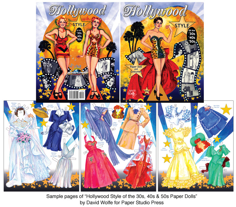HOLLYWOOD STYLE OF THE '30s '40s and '50s Paper Dolls w/Fabulous Movie Costumes 