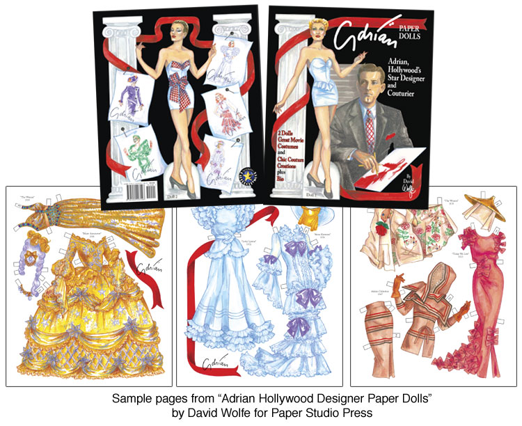 Adrian, Hollywood Designer Paper Dolls - Click Image to Close