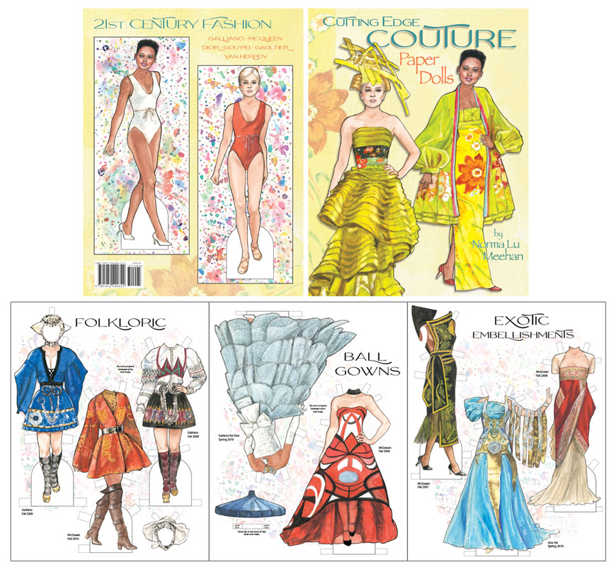 Cutting Edge Couture Paper Dolls by Norma Lu Meehan - Click Image to Close