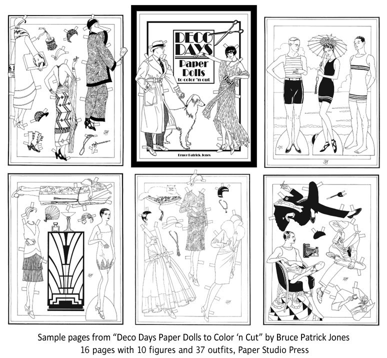 Deco Days Paper Dolls to Color 'n Cut - Click Image to Close