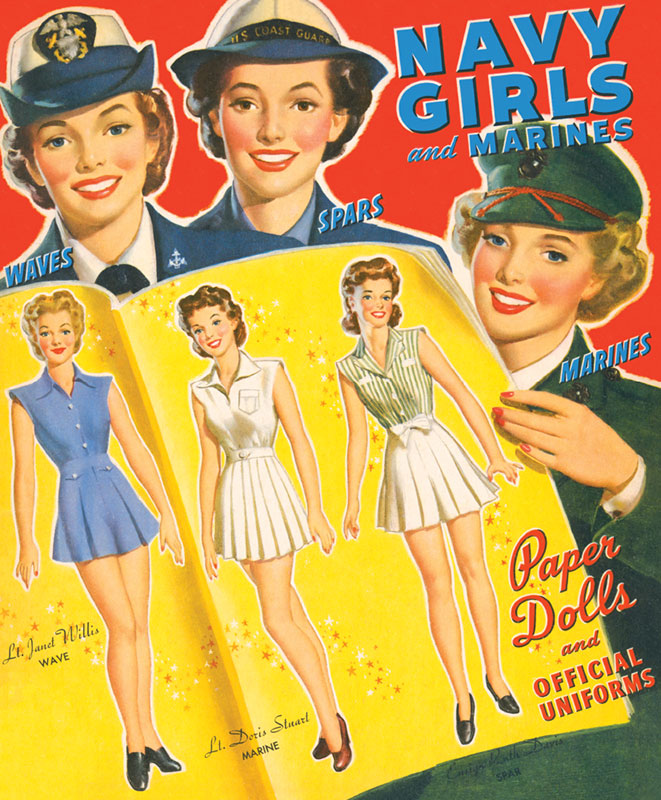 Navy Girls and Marines Paper Dolls - Click Image to Close